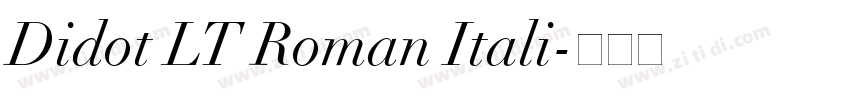 Didot LT Roman Itali字体转换